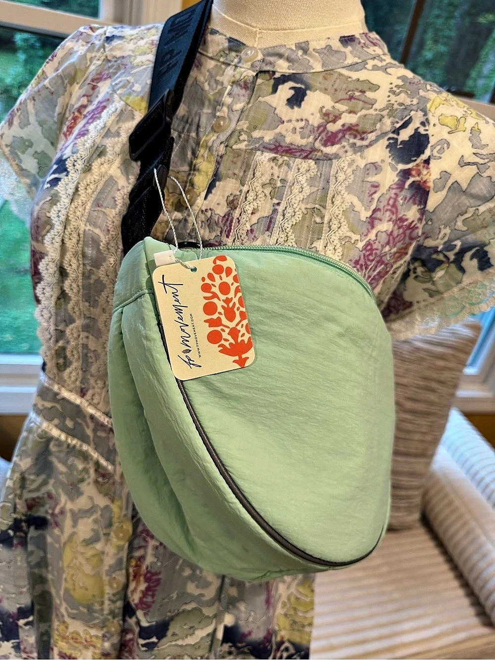 FP Movement "Bulls Eye" Sling Bag by Free People In Pistacchio NWT